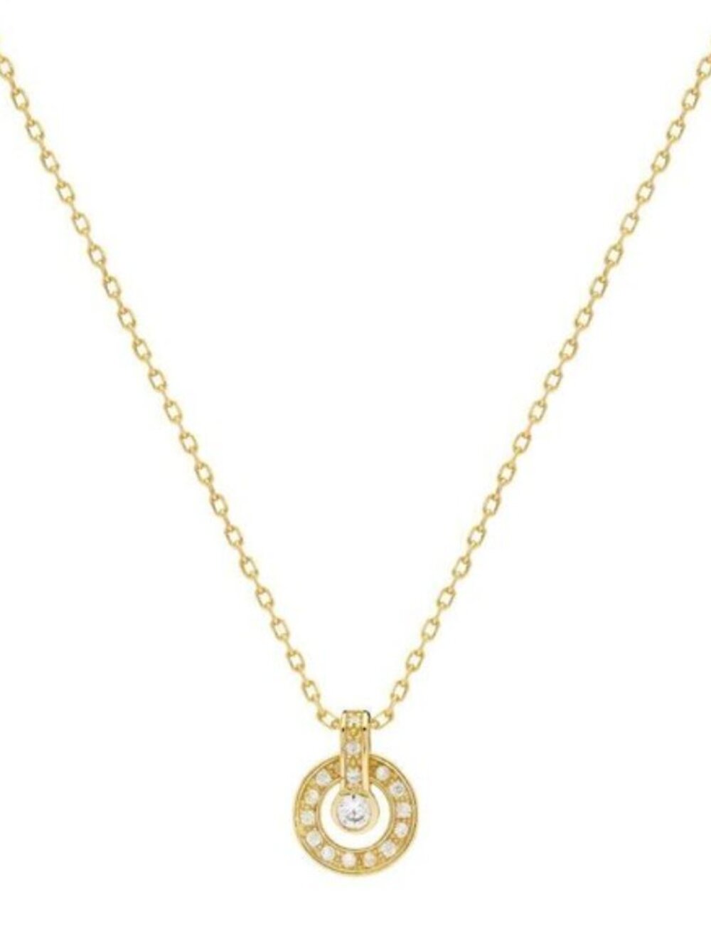 Interlocking Crystal Ring Necklace